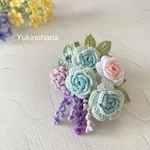 ブローチ〜薔薇の花のブーケ(24a)〜