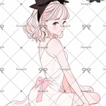 【A50】teatea.オリジナル 人物ステッカー