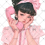 【A148】teatea.オリジナル 人物ステッカー