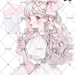 【A198】teatea.オリジナル 人物ステッカー