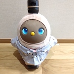 ラボット服 / 前開き襟付きシャツ・シマエナガ、ラベンダー
