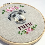 3612momop様オーダー品☆シュナウザーの手刺繍のポートレート