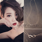 SNOW CHILD スターリングシルバー SV925 インフィニティダブルチェーンネックレス