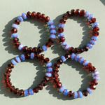 【1連25コセット】JIRI＊IVANA#czech beads#チェコビーズ　rondel9✖️6㍉ garnet blue mixassort/bronze