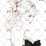 【A218】teatea.オリジナル 人物ステッカー