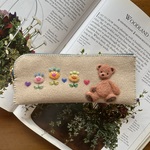 🧸テディベアとお花のペンケース🧸