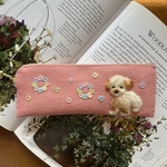 🐶ラブラドゥードルとお花のペンケース🐶