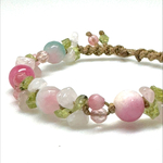 ༅೫ Sakura Sweet Candy ೫༅ 天然石 パワーストーン ブレスレット　#minne_new #マクラメ　#桜　#春