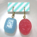 ドロップCandyピアス:) いちご・ソーダ 味