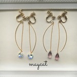 スワロフスキー…long earring…2colorより