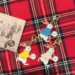 Alice in wonderland＆ホワイトラビット/トランプ柄&懐中時計/ストラップチャーム・マスクチャーム・ファスナーチャーム