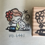 スタンプNo. 6441女の子と子猫