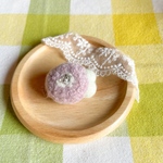 つぶらな瞳の…羊毛くまの小物入れ