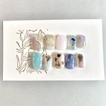 ｓａｌｅ☑︎桜と青春パステルネイルチップ　〈一点限り〉　ネイルチップ　ネイルチップ　  ブライダルネイル　結婚式　ネイルニュアンスネイル　韓国