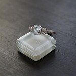 アクアマリン　　リンクCZリング　SILVER925