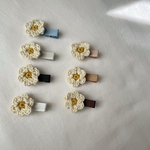 natural flower hairclip ベビーから使える滑り止め付きヘアクリップ