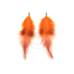 BSC-035-G【5個入り】フェザーチャーム,Orange Feather Charm/30mm x 70mm