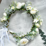 結婚式  花 満天の星  デイジー 花冠  ブライダル花   かみ飾り花輪  ウェディング 冠   花冠 ウェディング 結婚式 ヘアアクセサリー