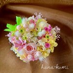 🌸🟢ミニリース🌨花と雪と（12cm）