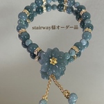 stairway様オーダー品　翡翠　花　ブレスレット　