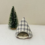 ハムスターのあったかテント⛺チェック柄　くすみブルー