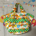 sale☆ きのこ☆スクエアトートバッグ☆グリーン☆Sサイズ☆