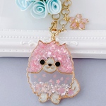 大ぶりポメラニアンと桜♡バッグチャーム