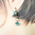 蝶とお花のピアス