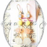 【再販】Suger sweets×Opel line stone（Pink×Yellow）ピアス