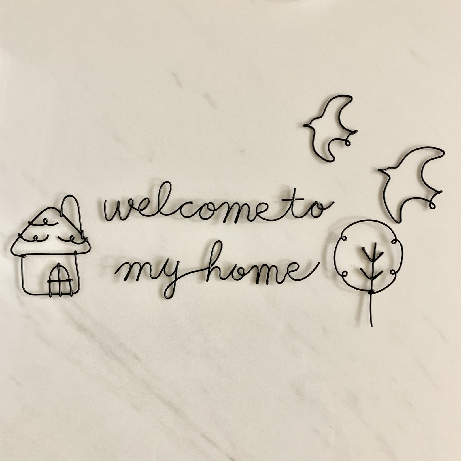 ウェルカム welcome 文字 ワイヤー ワイヤークラフト ワイヤー