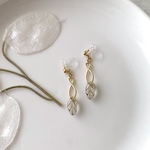 チェコクリスタルリーフのイヤリング