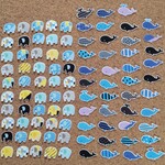 「ゾウ」と「クジラ」フレークシール