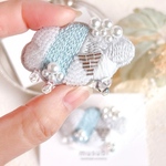 刺繍ブローチ＊くもり時々あめ
