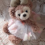 27センチぬいぐるみ用お洋服★お花のスカート（ロマンティックローズ/ピンク）