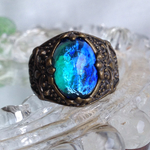 pchikurin様専用　cosmo・・・ブルー・グリーン ドラゴンズブレスring（１０号～金古美）