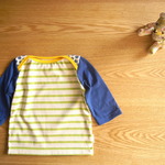 クロスショルダー七分丈Tシャツmizutama＊100size
