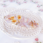 春にピッタリ🌸 くすみピンクのナチュラルヘアクリップ🌸 レジン ドライフラワー 春