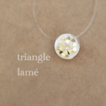 【金属アレルギー対応】not metal ネックレス triangle lamé in circle［WH］