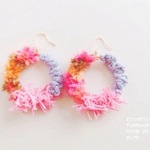 *fuwayura* フープ ピアス pink