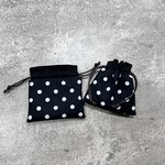 【オーダー品ms021373様専用】 ＊ミニミニ巾着　ブラック　ドット　