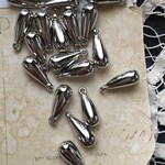 【2粒】20×8mm/シルバー/ドロップチャーム
