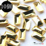 メタルパーツ 40個/レクタングル 長方形/ゴールド★メタルスタッズ ★ネイル レジン デコパーツ★k32