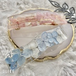 バレッタ　紫陽花（ブルー）