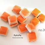 mini mosaic 5mm 【no.26 mandarin orange】セラミックタイル 30個
