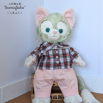 タータンチェックなシャツ＆パンツコーデ　Sサイズ　ジェラトーニ　ぬいぐるみ服　コスチューム　