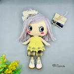 🧸着せ替え〈2点セット〉可愛いෆ̈(ノースリーブトップス・ショートパンツ)ෆ̈　yellow brown ショーパン　大人可愛い🧶