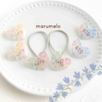２コセット　虹色の花　ハートヘアゴム ♡