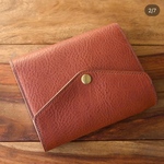 【H様オーダー品】ミニ６ システム手帳 Chocolate 【Flap】