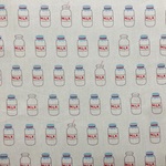 ☆オーダー品☆　MILK瓶柄　レッスンバッグ（縦40×横53×マチなし）　巾着袋3点（縦40×横35×マチなし）（縦25×横18×マチなし）（縦20×横20×マチなし）入園入学