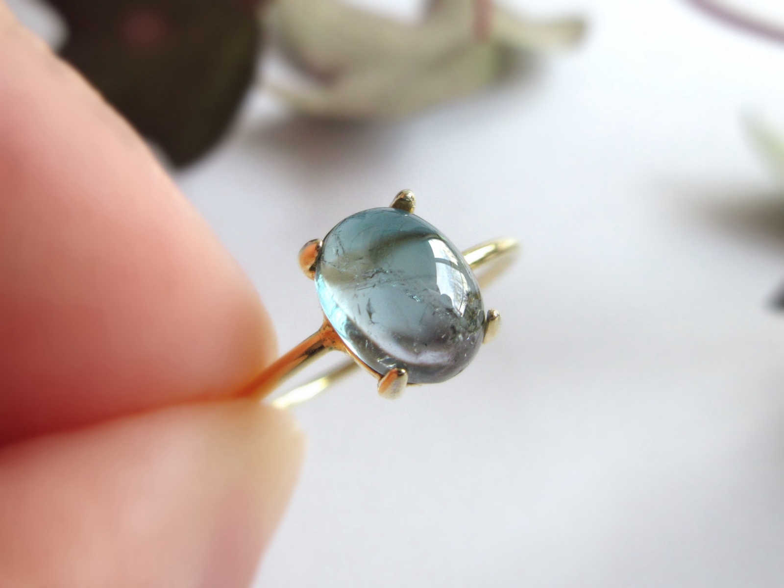 10月の誕生石】8×6mm「バイカラートルマリン」リング - KUON's